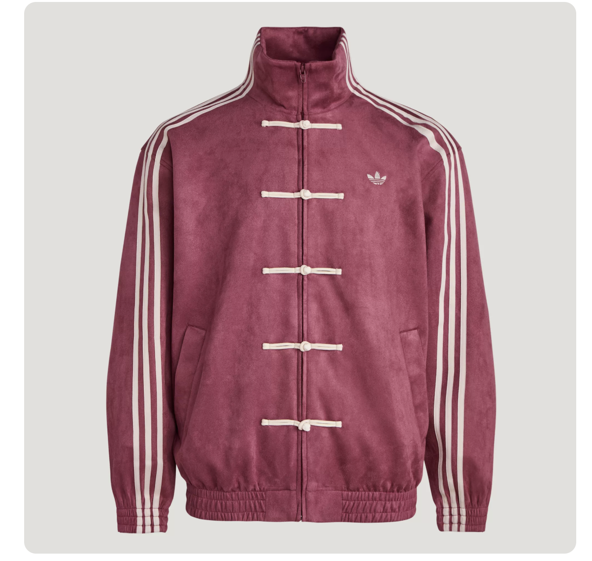 thumbnail for Adidas official genuine clover men's and women's loose new Chinese casual jacket KR0295