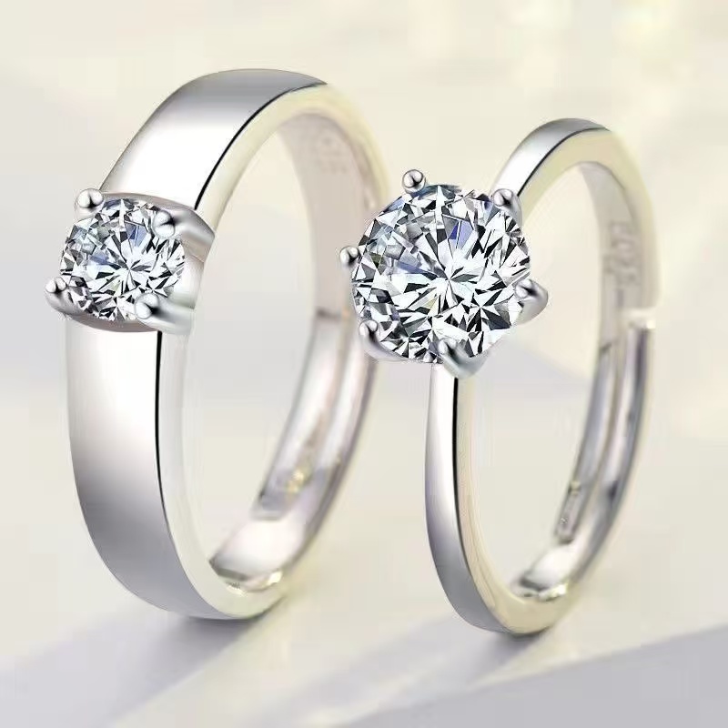 Customized wedding diamond rings, handmade